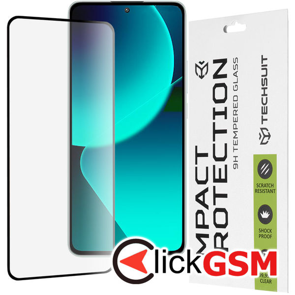 Techsuit - 111D Full Cover / Full Glue Glass - Xiaomi 13T / 13T Pro - Black