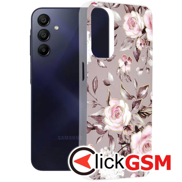 Techsuit - Marble Series - Samsung Galaxy A15 4G / A15 5G - Bloom of Ruth Gray