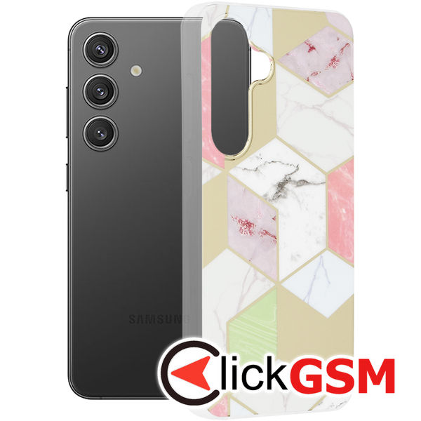 Techsuit - Marble Series - Samsung Galaxy S24 - Purple Hex