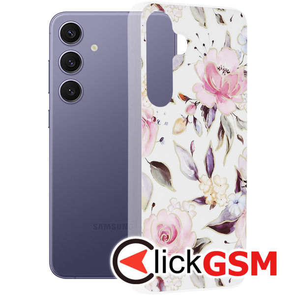 Techsuit - Marble Series - Samsung Galaxy S24+ - Chloe White