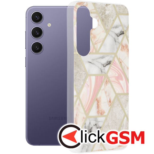 Techsuit - Marble Series - Samsung Galaxy S24 Plus - Pink Hex