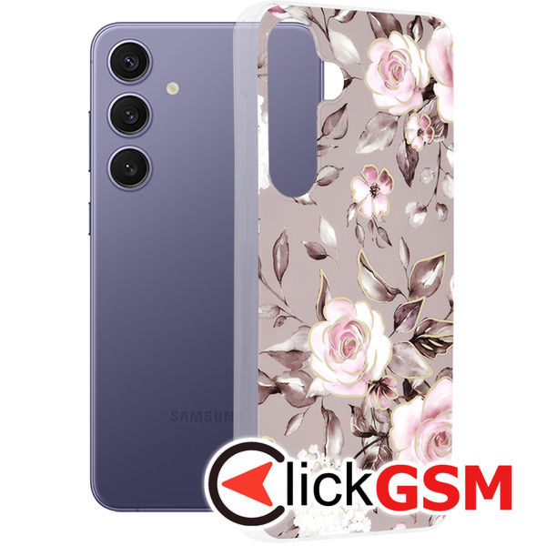 Techsuit - Marble Series - Samsung Galaxy S24+ - Bloom of Ruth Gray