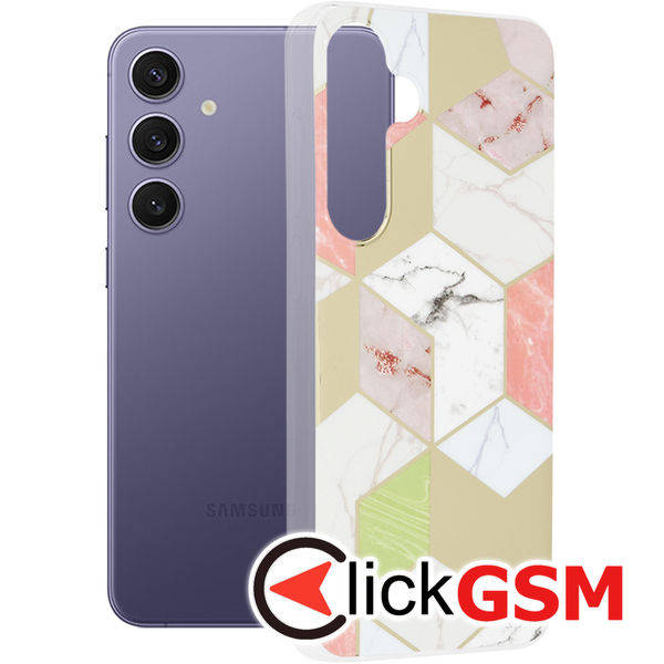 Techsuit - Marble Series - Samsung Galaxy S24+ - Purple Hex