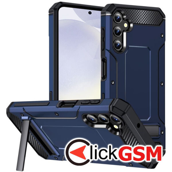 Techsuit - Hybrid Armor Kickstand - Samsung Galaxy S24+ - Blue