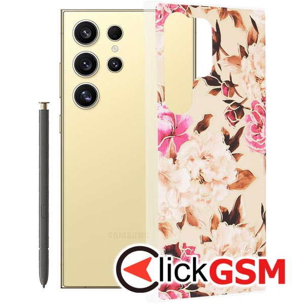 Techsuit - Marble Series - Samsung Galaxy S24 Ultra - Mary Berry Nude