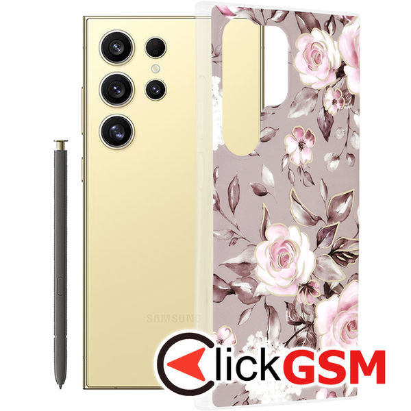 Techsuit - Marble Series - Samsung Galaxy S24 Ultra - Bloom of Ruth Gray