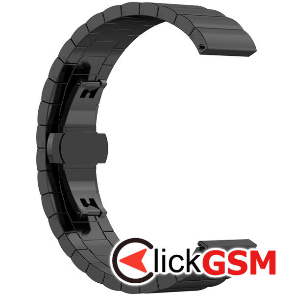 Techsuit - Watchband 20mm (W012) - Samsung Galaxy Watch 4/5/Active 2, Huawei Watch GT 3 (42mm)/GT 3 Pro (43mm) - Black