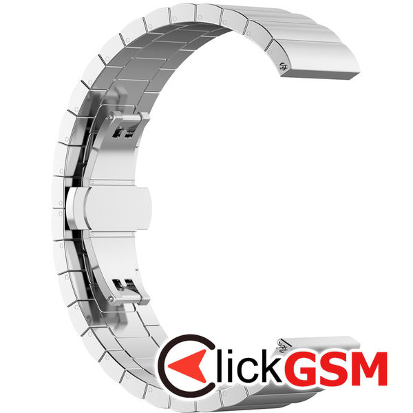 Techsuit - Watchband 20mm (W012) - Samsung Galaxy Watch 4/5/Active 2, Huawei Watch GT 3 (42mm)/GT 3 Pro (43mm) - Silver