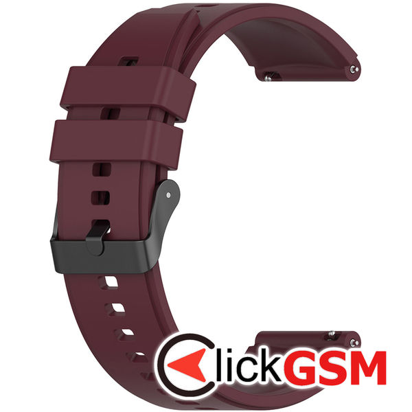 Techsuit - Watchband 20mm (W026) - Samsung Galaxy Watch 4/5/Active 2, Huawei Watch GT 3 (42mm)/GT 3 Pro (43mm) - Burgundy