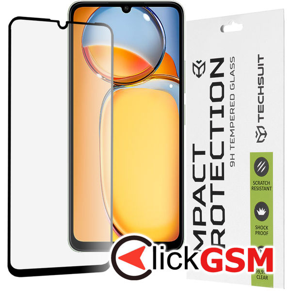 Techsuit - 111D Full Cover / Full Glue Glass - Xiaomi Redmi 13C 4G / 13C 5G / Poco M6 / C65 - Black