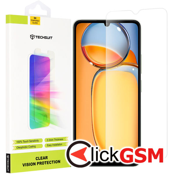 Techsuit - Clear Vision Glass - Xiaomi Redmi 13C 4G / 13C 5G / Poco M6 / C65 - Transparent