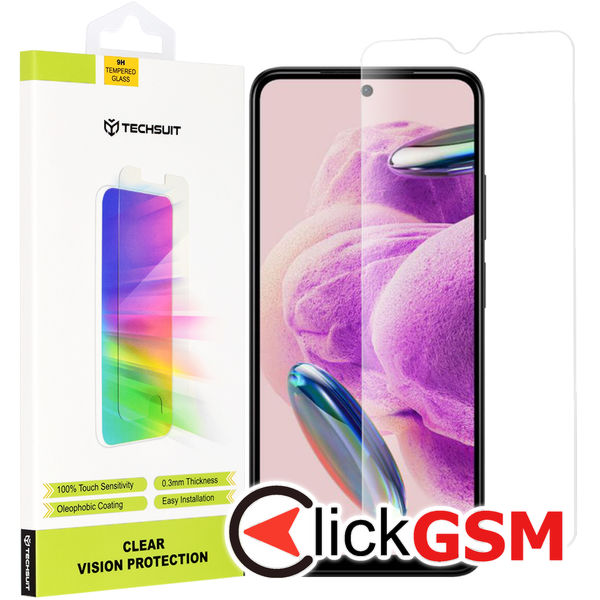 Techsuit - Clear Vision Glass - Xiaomi Redmi Note 12S - Transparent
