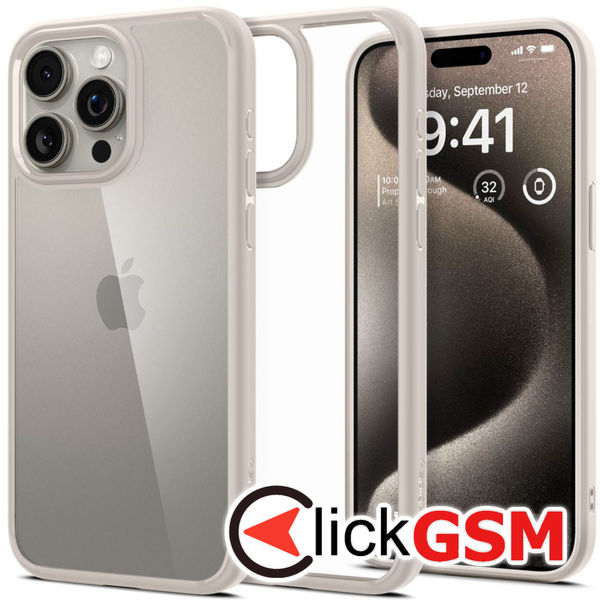 Spigen - Ultra Hybrid - iPhone 15 Pro Max - Natural Titanium