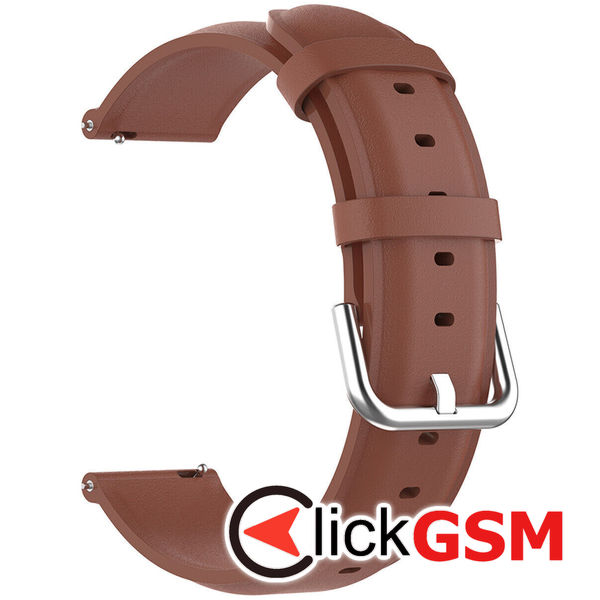 Techsuit - Watchband 20mm (W007PU) - Samsung Galaxy Watch 4/5/Active 2, Huawei Watch GT 3 (42mm)/GT 3 Pro (43mm) - Brown