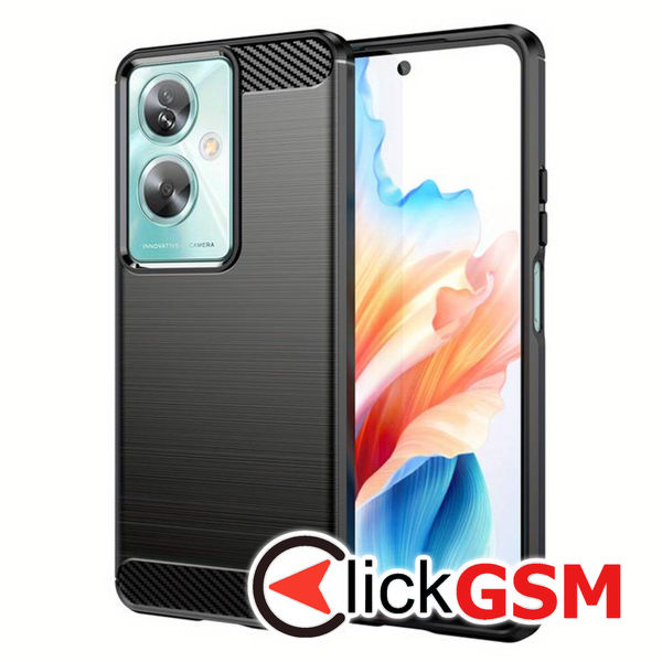 Techsuit - Carbon Silicone - Oppo A79 5G / OnePlus Nord N30 SE - Black