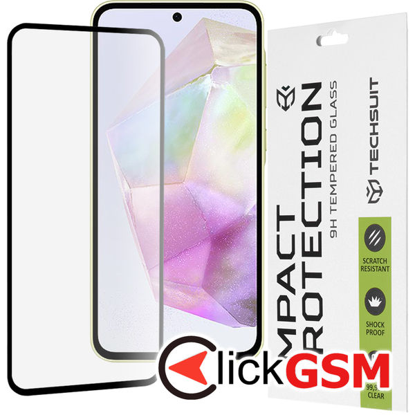 Techsuit - 111D Full Cover / Full Glue Glass - Samsung Galaxy A35 5G / A55 5G - Black