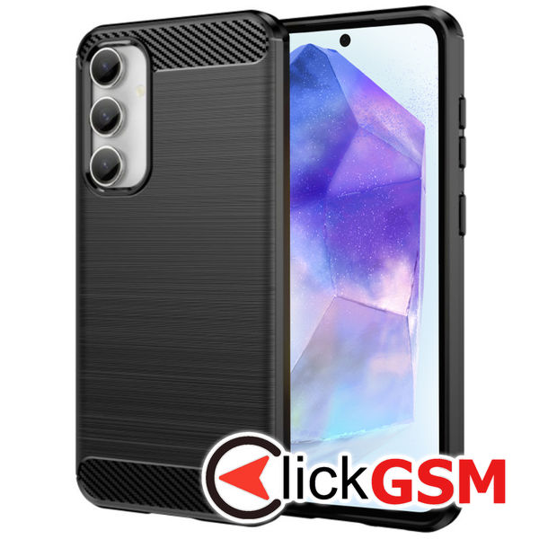 Techsuit - Carbon Silicone - Samsung Galaxy A55 5G - Black