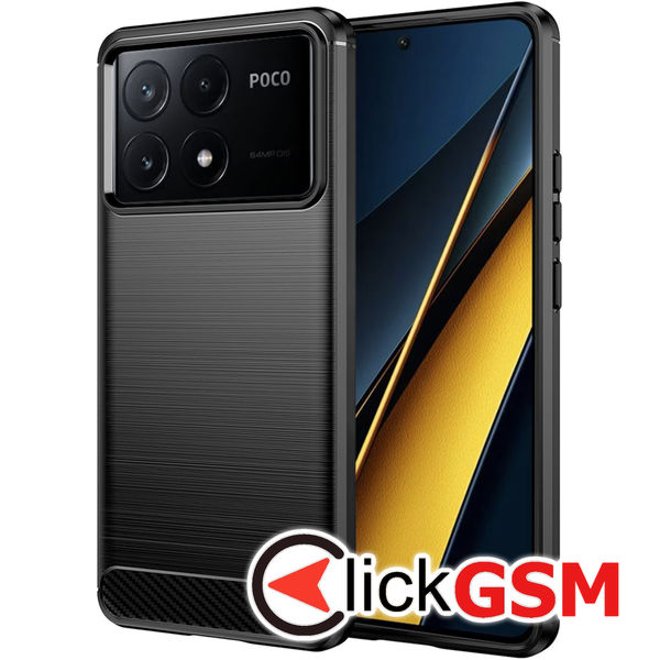 Techsuit - Carbon Silicone - Xiaomi Poco X6 Pro - Black