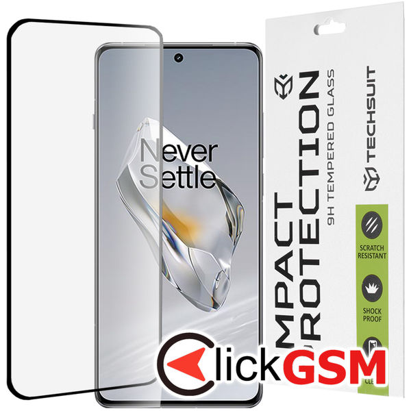 Techsuit - 111D Full Cover / Full Glue Glass / 3D Curved Screen - OnePlus 12 - Black