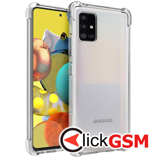 Techsuit - Shockproof Clear Silicone - Samsung Galaxy A51 4G - Clear
