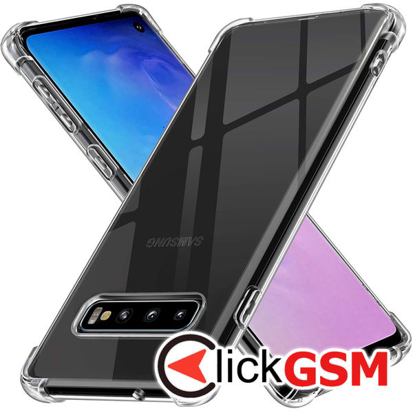 Techsuit - Shockproof Clear Silicone - Samsung Galaxy S10 - Clear