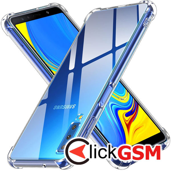 Techsuit - Shockproof Clear Silicone - Samsung Galaxy A7 2018 - Clear