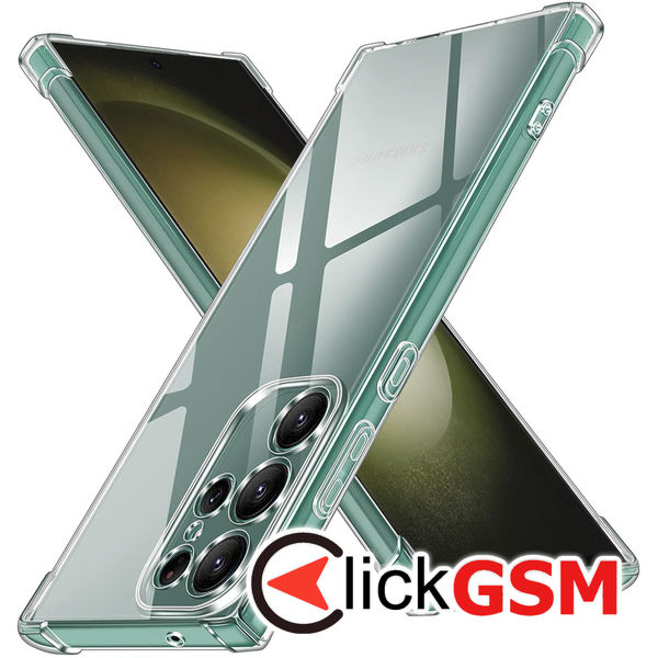 Techsuit - Shockproof Clear Silicone - Samsung Galaxy S23 Ultra - Clear