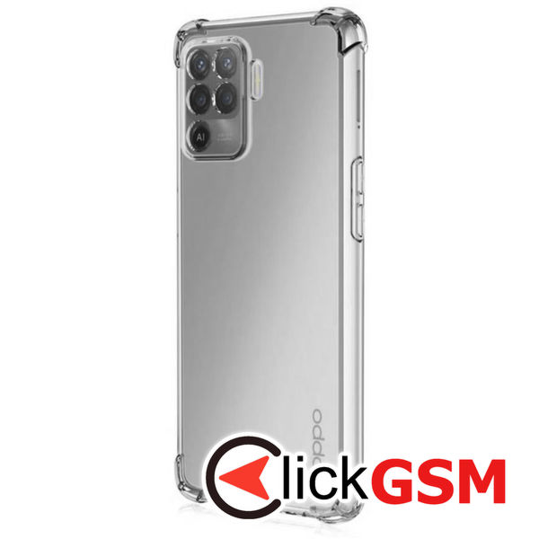 Techsuit - Shockproof Clear Silicone - Oppo Reno5 Lite / Oppo A94 4G - Clear