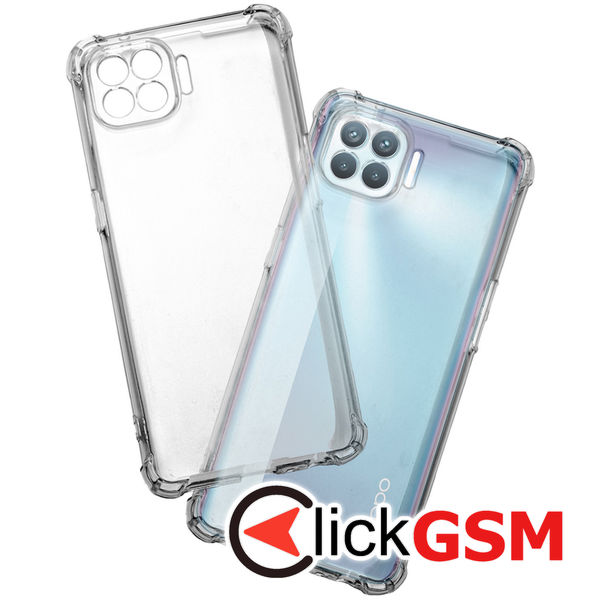 Techsuit - Shockproof Clear Silicone - Oppo Reno4 Lite - Clear
