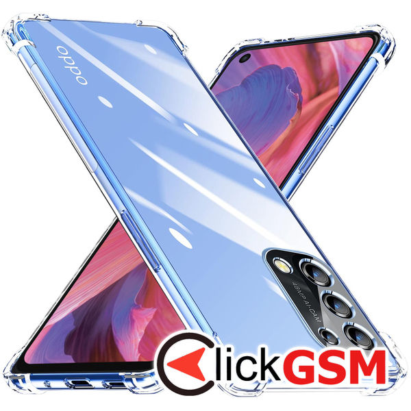 Techsuit - Shockproof Clear Silicone - Oppo A54 5G / A74 5G / OnePlus Nord N200 5G - Clear