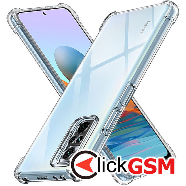 Techsuit - Shockproof Clear Silicone - Xiaomi Redmi Note 10 Pro / Note 10 Pro Max - Clear