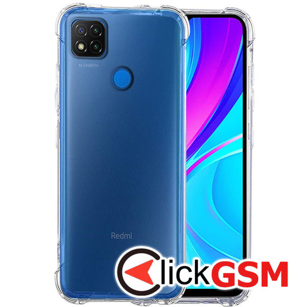 Techsuit - Shockproof Clear Silicone - Xiaomi Redmi 9C / Redmi 9C NFC - Clear