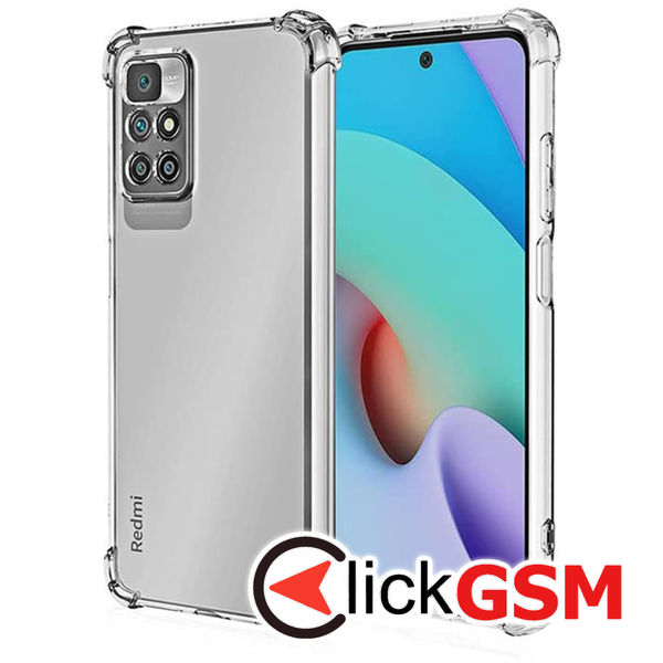 Techsuit - Shockproof Clear Silicone - Xiaomi Redmi 10 / Redmi 10 2022 - Clear