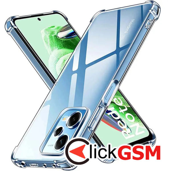 Techsuit - Shockproof Clear Silicone - Xiaomi Redmi Note 12 Pro 5G - Clear