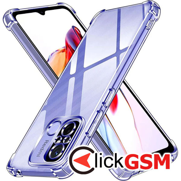 Techsuit - Shockproof Clear Silicone - Xiaomi Redmi 12C - Clear