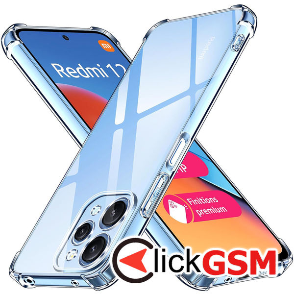 Techsuit - Shockproof Clear Silicone - Xiaomi Redmi 12 4G / 12 5G - Clear