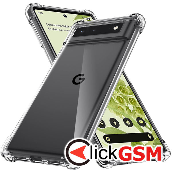 Techsuit - Shockproof Clear Silicone - Google Pixel 6 Pro - Clear