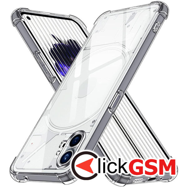 Techsuit - Shockproof Clear Silicone - Nothing Phone (1) - Clear