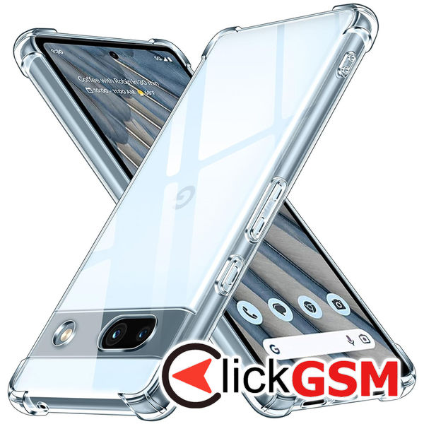 Techsuit - Shockproof Clear Silicone - Google Pixel 7a - Clear