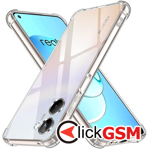 Techsuit - Shockproof Clear Silicone - Realme 10 4G - Clear