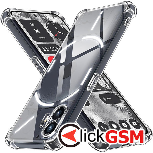 Techsuit - Shockproof Clear Silicone - Nothing Phone (2) - Clear