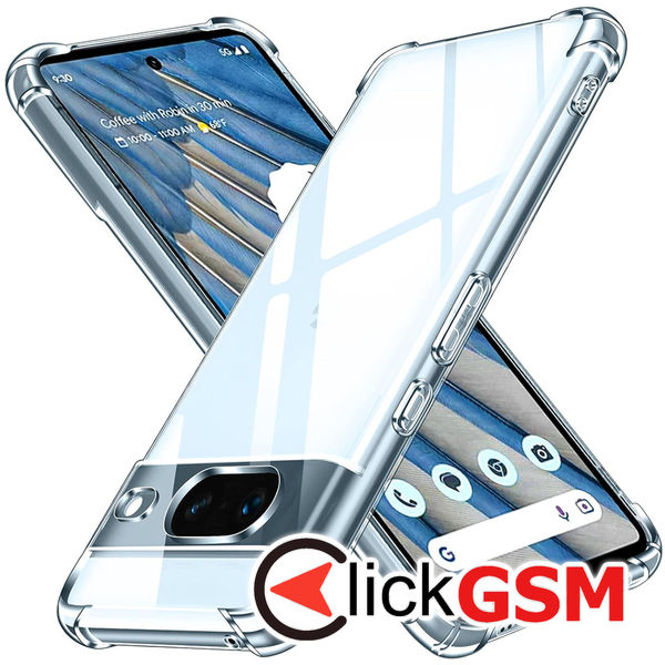 Techsuit - Shockproof Clear Silicone - Google Pixel 8a - Clear