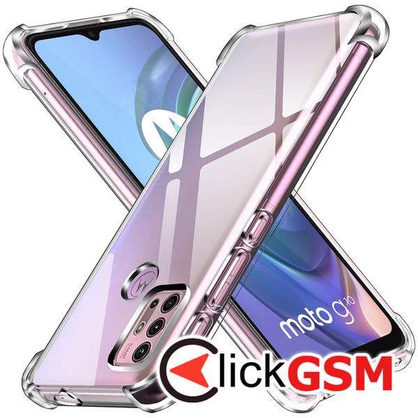 Techsuit - Shockproof Clear Silicone - Motorola Moto G10 / Moto G20 / Moto G30 - Clear
