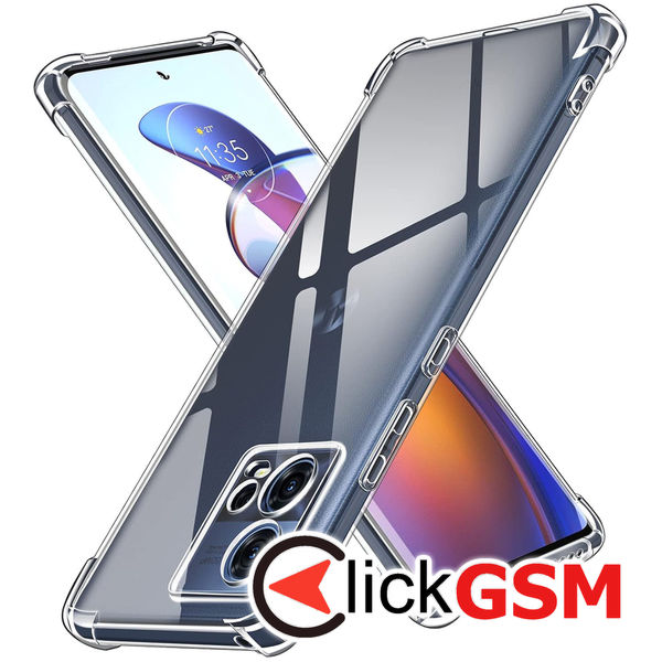 Techsuit - Shockproof Clear Silicone - Motorola Edge 30 Fusion - Clear