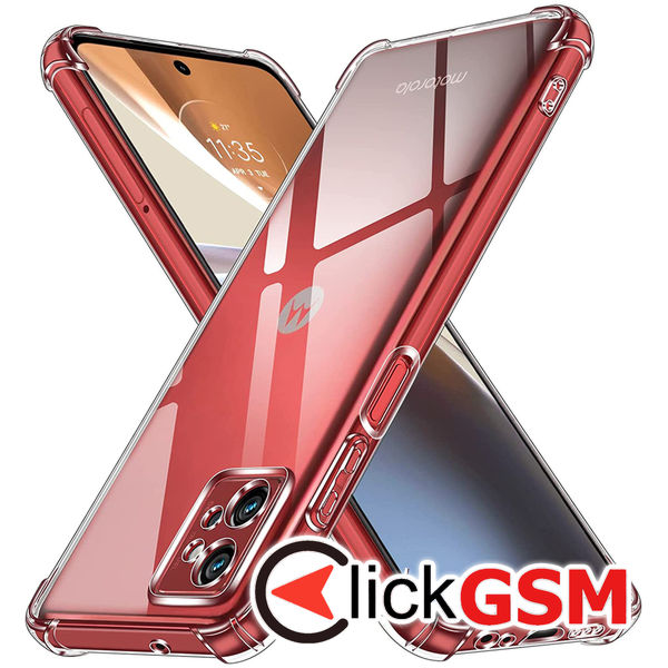 Techsuit - Shockproof Clear Silicone - Motorola Moto G32 - Clear