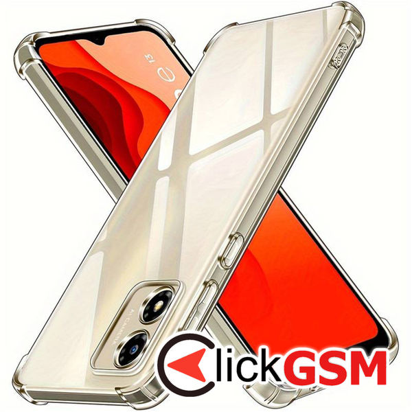 Techsuit - Shockproof Clear Silicone - Motorola Moto E13 - Clear