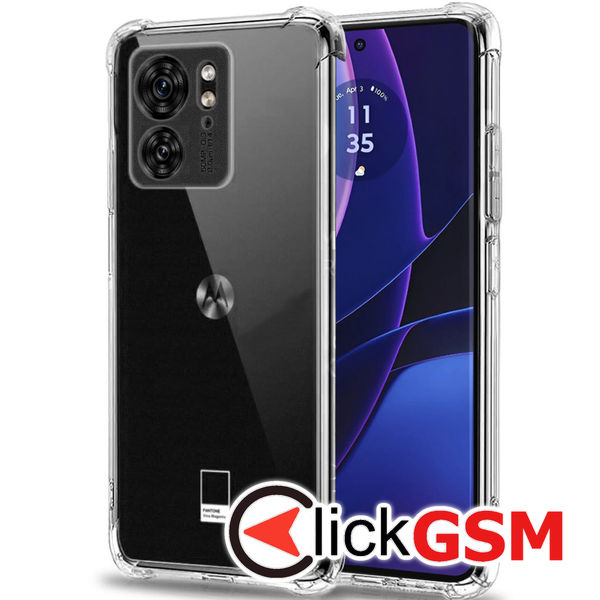 Techsuit - Shockproof Clear Silicone - Motorola Edge 40 / Edge (2023) - Clear