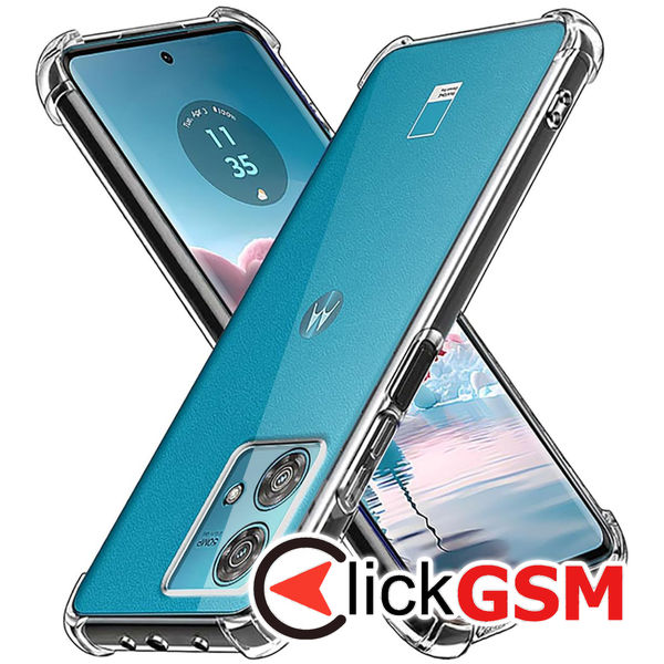 Techsuit - Shockproof Clear Silicone - Motorola Edge 40 Neo - Clear