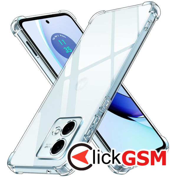 Techsuit - Shockproof Clear Silicone - Motorola Moto G84 - Clear