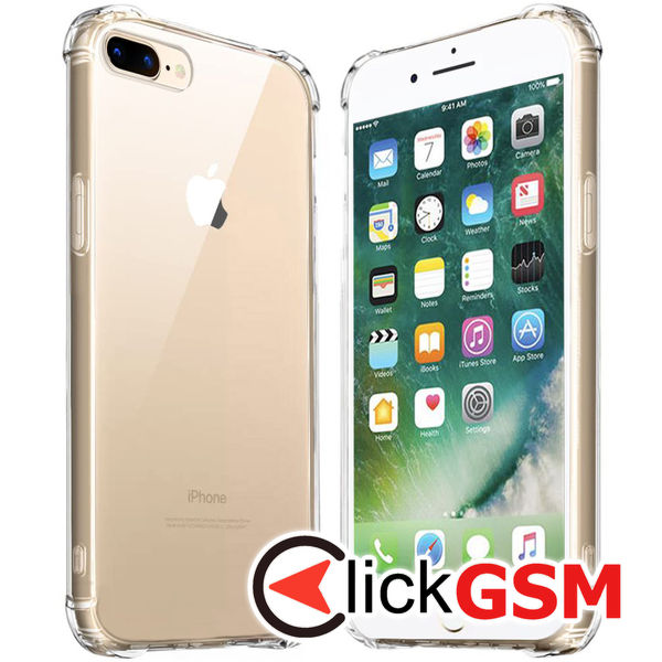 Techsuit - Shockproof Clear Silicone - iPhone 7 Plus / 8 Plus - Clear
